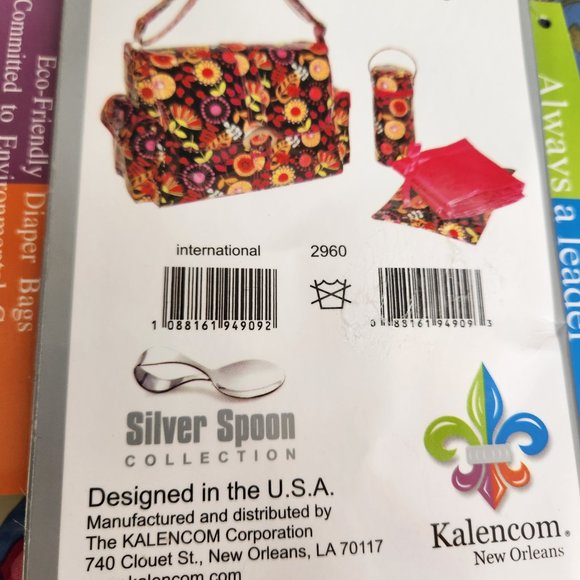 Diaper Bag NEW Laminated Buckle Bag Blue Paisley Floral Baby Kalencom FSTSP NWT - Picture 13 of 15